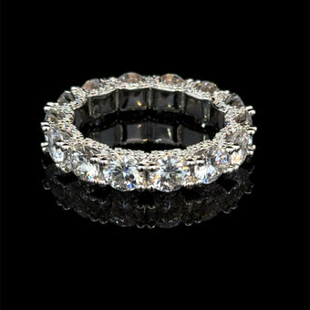 Alligator Jesus 925 Silver Moissanite-Eternity Ring