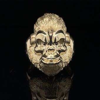 10kt Gold Gorilla Ring Alligator Jesus
