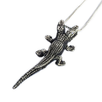 AlligatorJesus Two-Headed Alligator Pendant