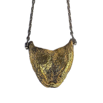 Alligator Jesus Bronze Tongue Silver Chain