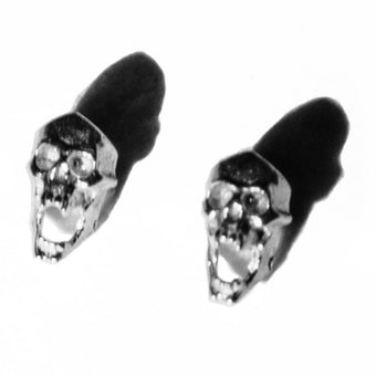 Alligator Jesus Laughing Skull Earrings