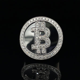 Bitcoin Ring 1ct VS1 Diamonds