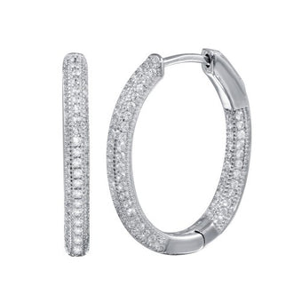 Iced Out Hinged Hoop Earrings by Alligator Jesus