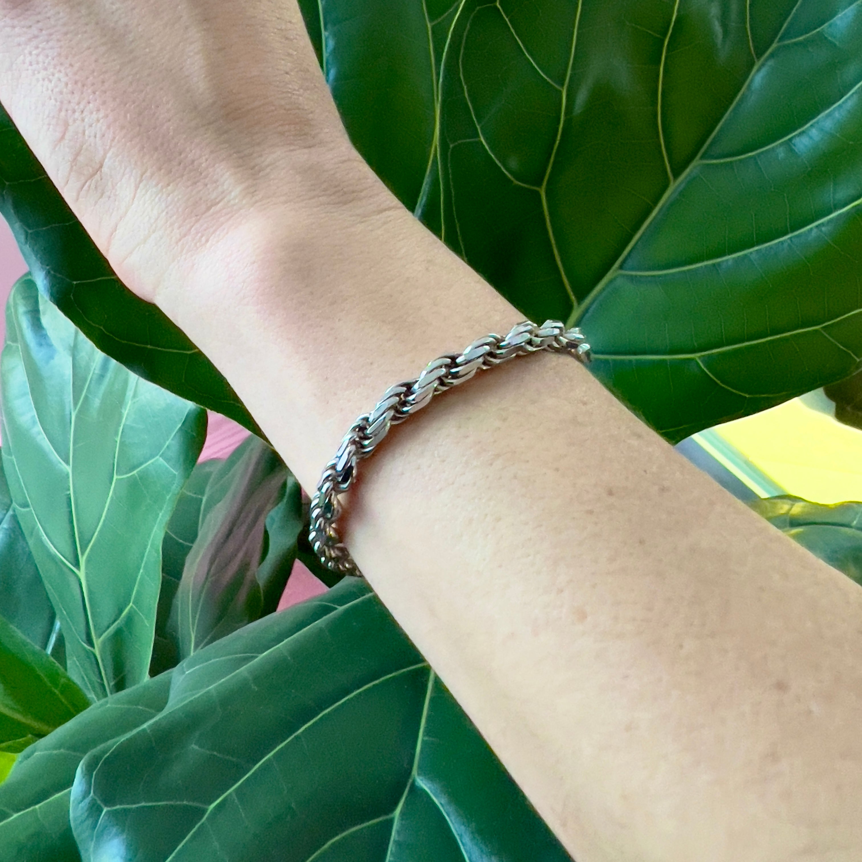 925 silver sales rope bracelet
