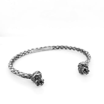 Silver Rope Knot Cuff by Alligator Jesus.