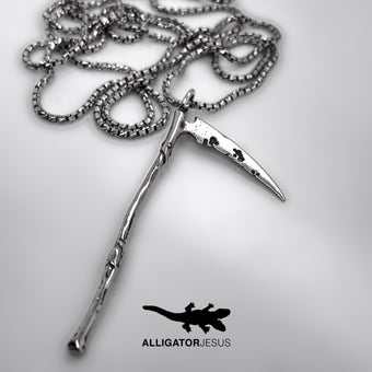 Scythe Pendants Silver Alligator Jesus