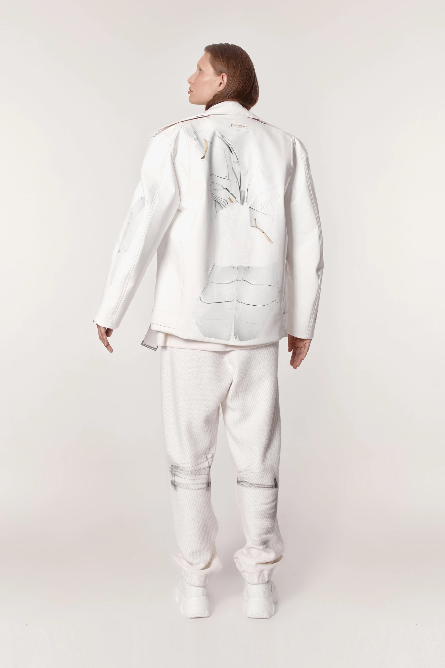 White lacquer “Robot” jacket