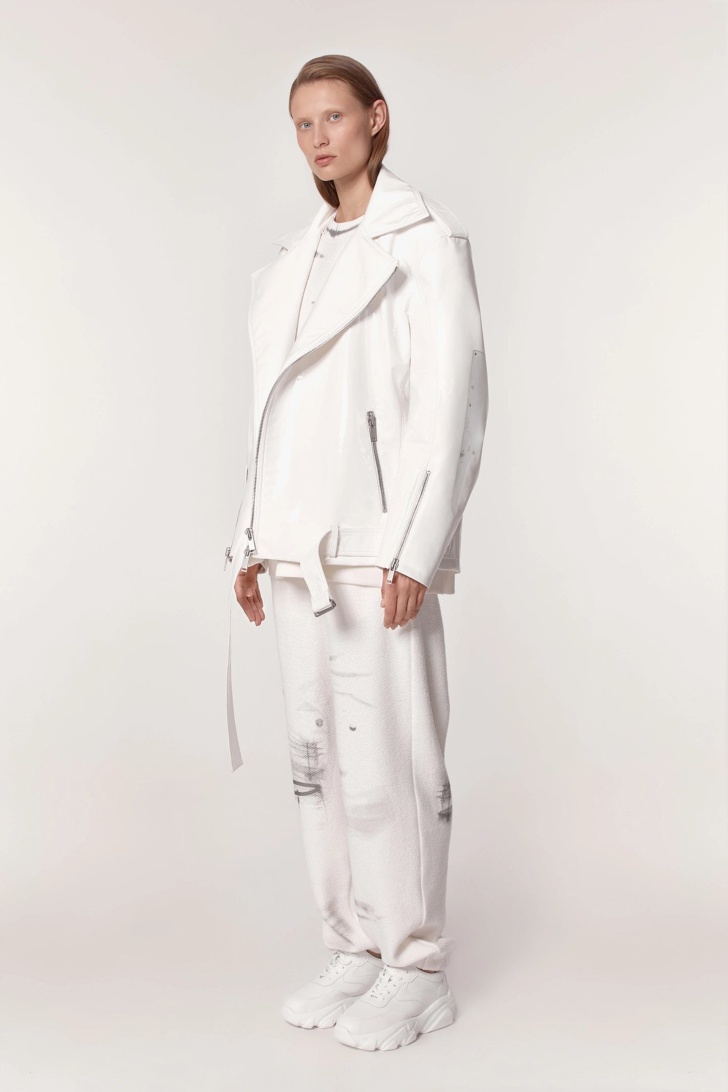 White lacquer “Robot” jacket