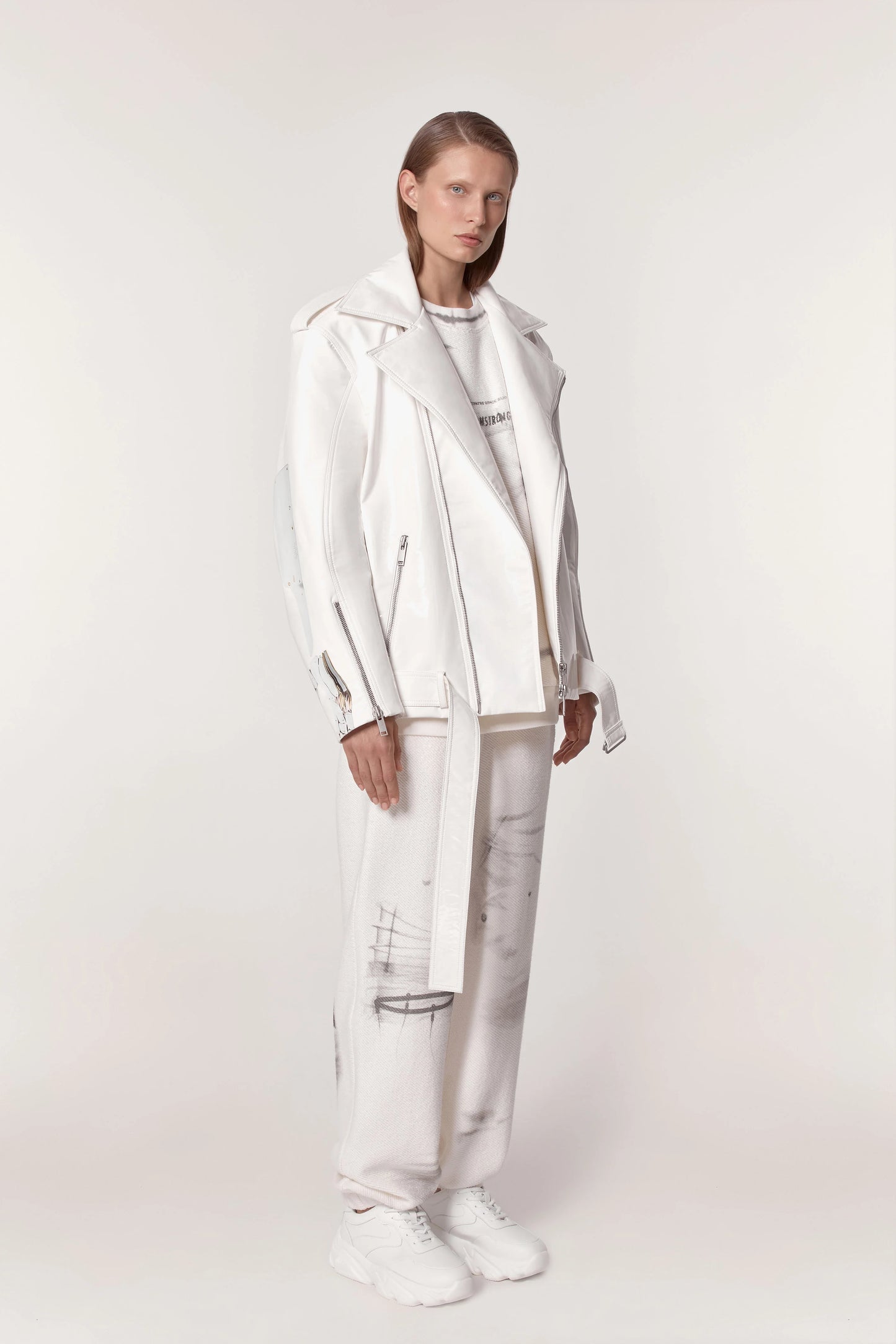 White lacquer “Robot” jacket