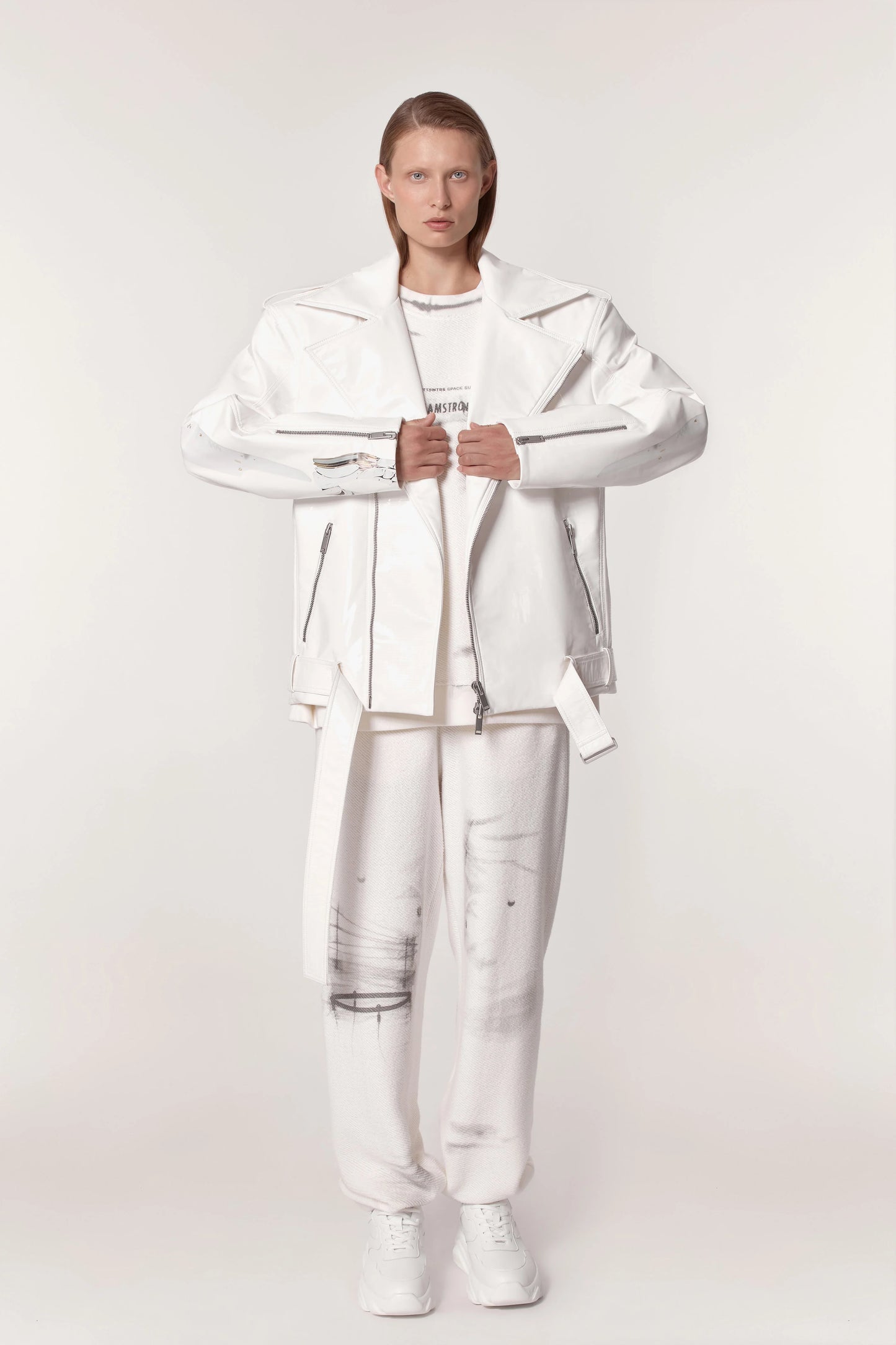 White lacquer “Robot” jacket