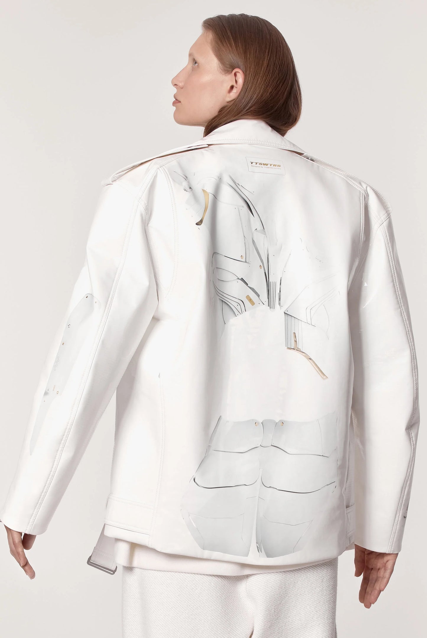 White lacquer “Robot” jacket