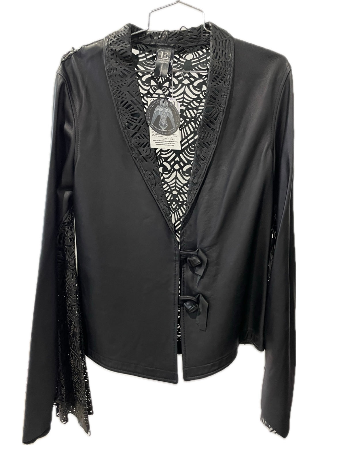 Leather Flared Sleeves Jacket