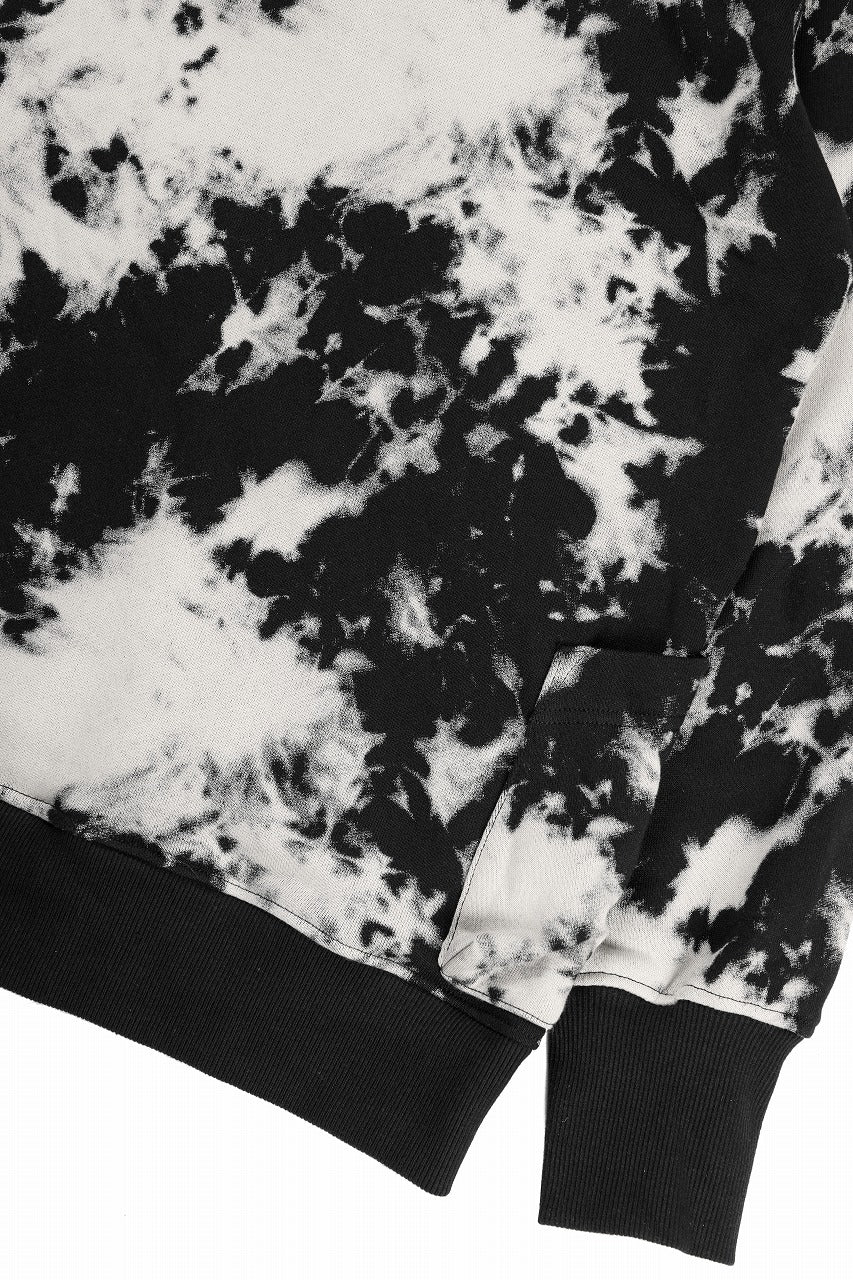 CARGO HOODED TOPS / MOTTLED DYING (BLACK x IVORY)