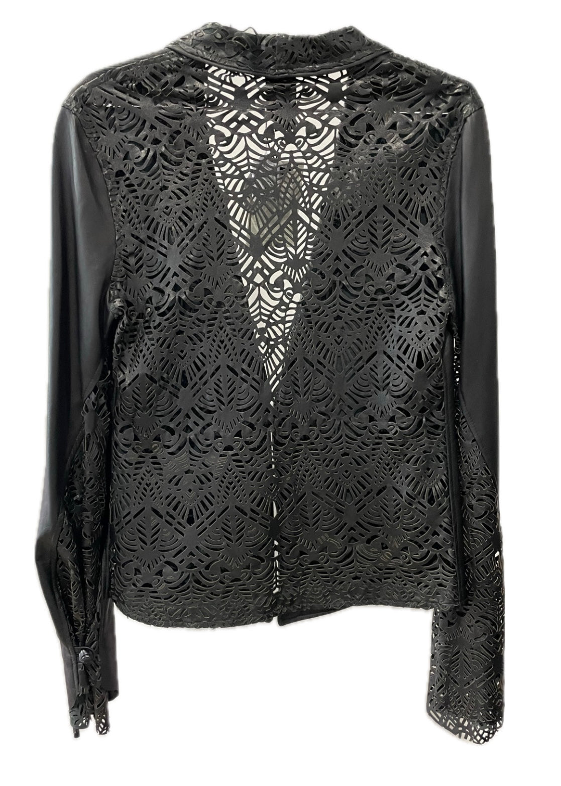 Leather Flared Sleeves Jacket