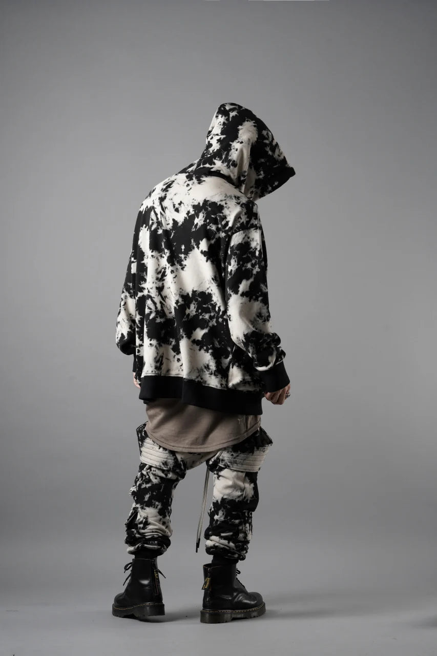 BELT CARGO SAROUEL JOGGER / MOTTLED DYING (BLACK x IVORY)