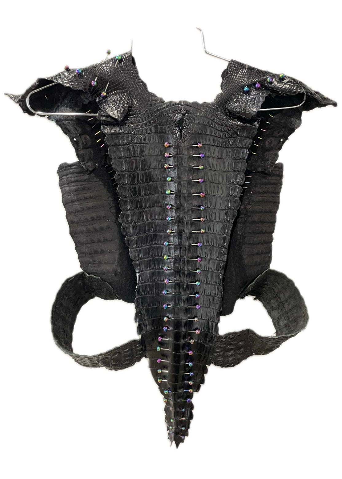 Black Crop Croc-Vest