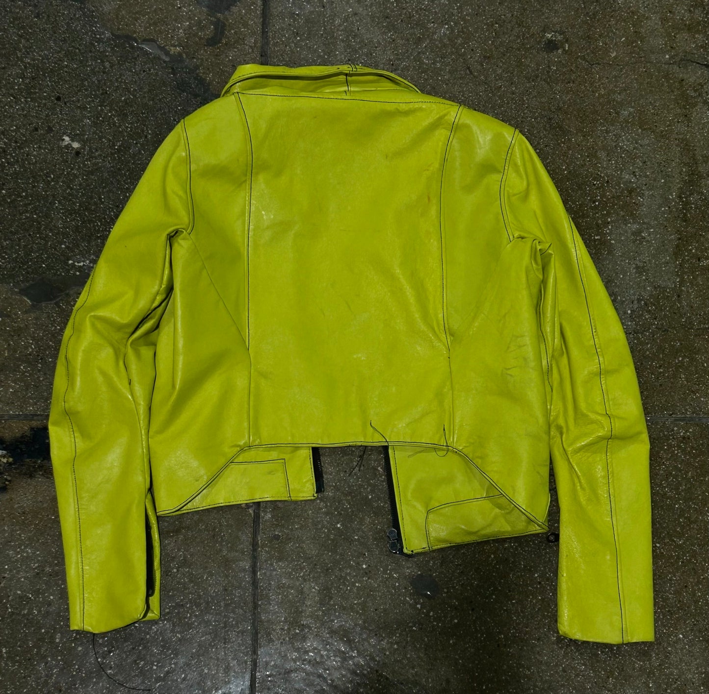 ACID YELLOW LEATHER JACKET