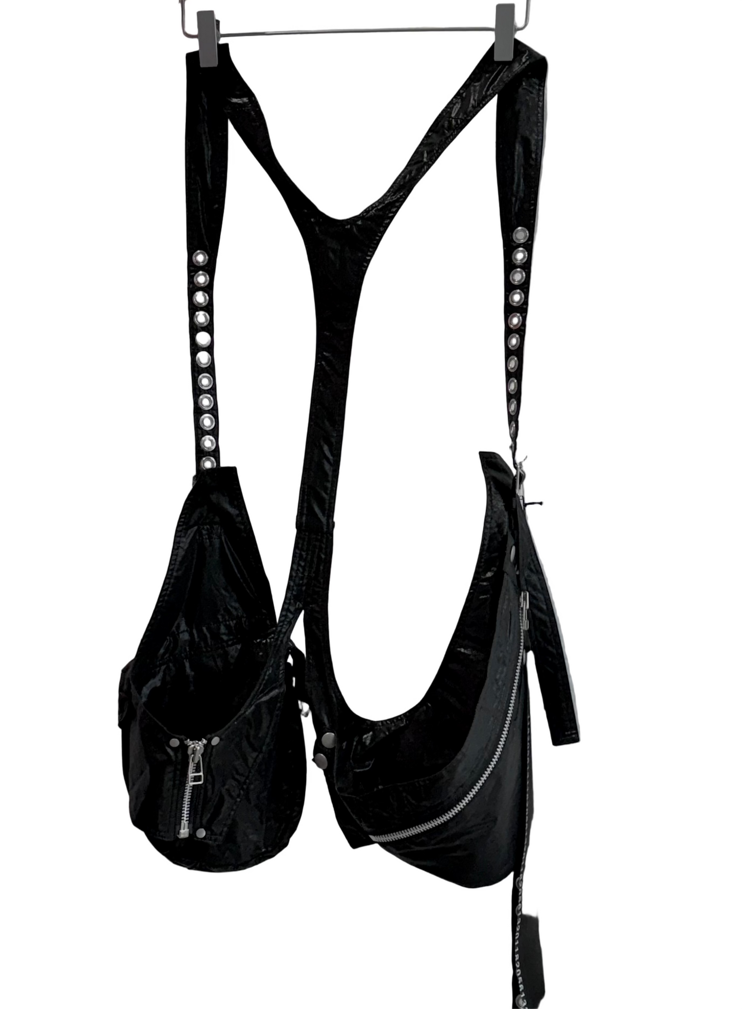 MATTE COATING CARGO VEST BAG (BLACK)