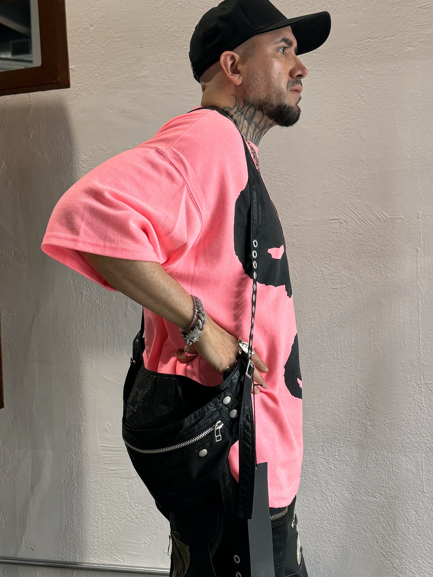 MATTE COATING CARGO VEST BAG (BLACK)