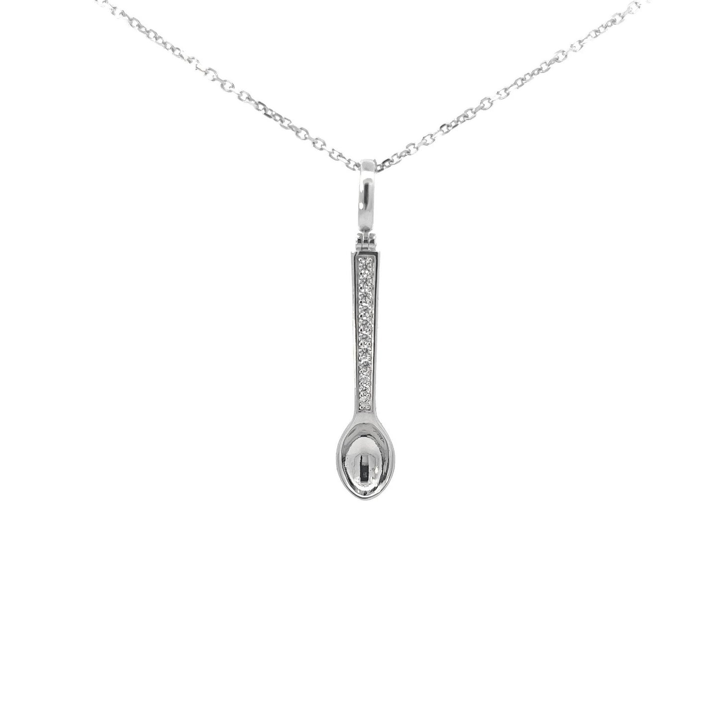 Iced Out Spoon Pendant w/ Chain