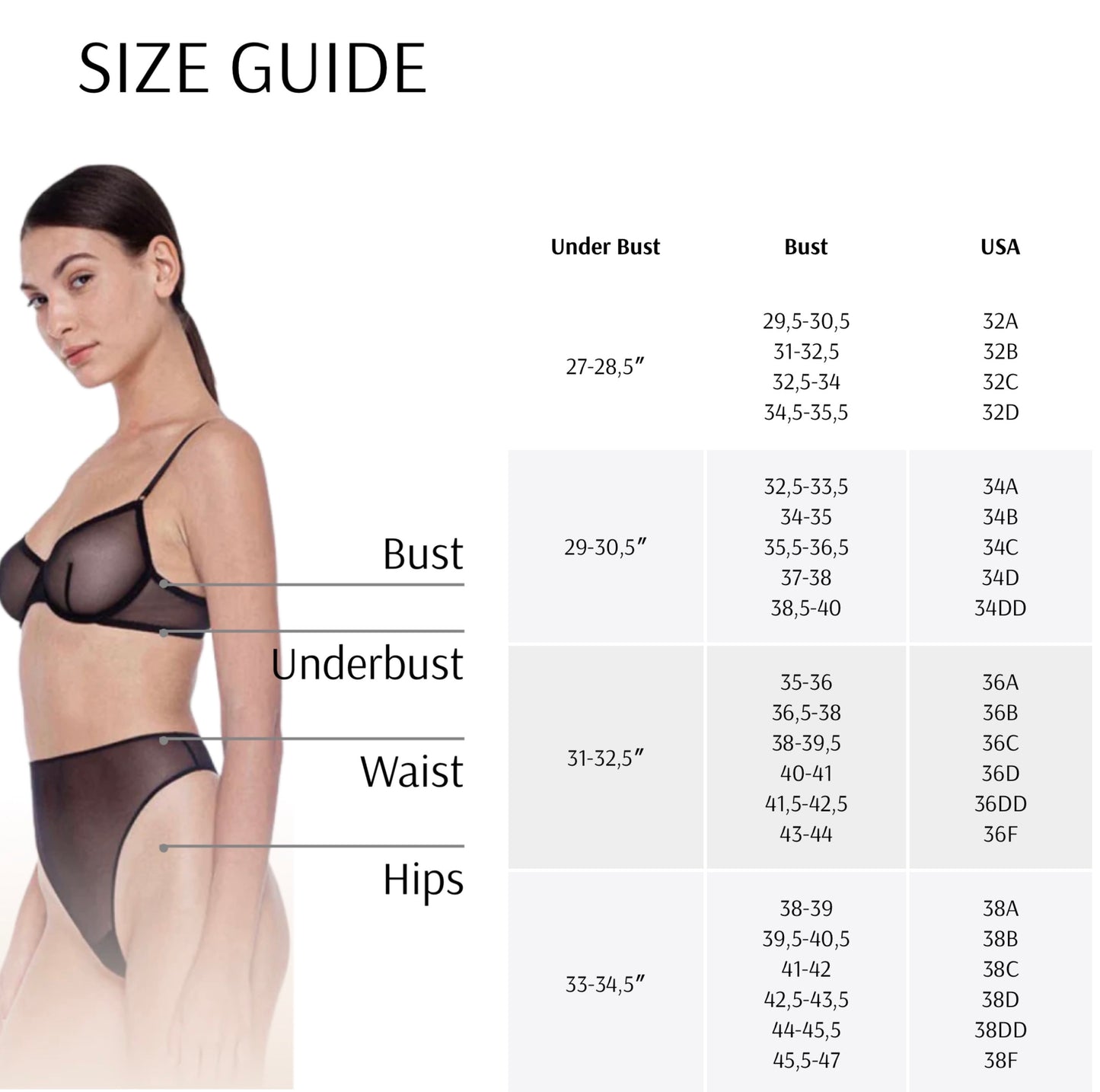 AMORA BLACK BRA