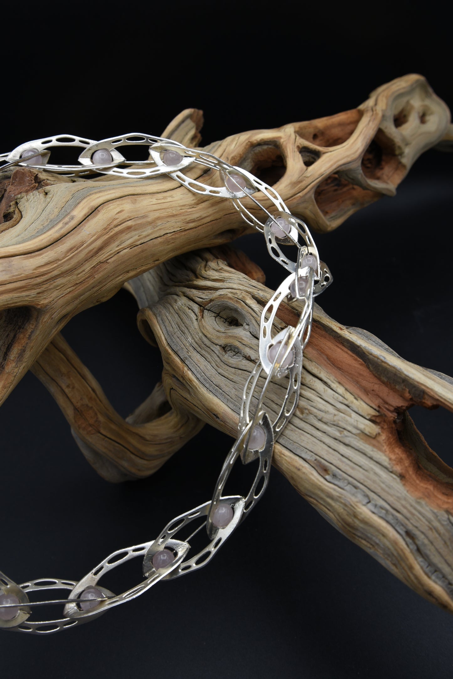 LACEBONE CHAIN - ROSE QUARTZ