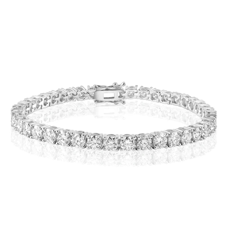 Silver Moissanite 3mm Tennis Bracelet