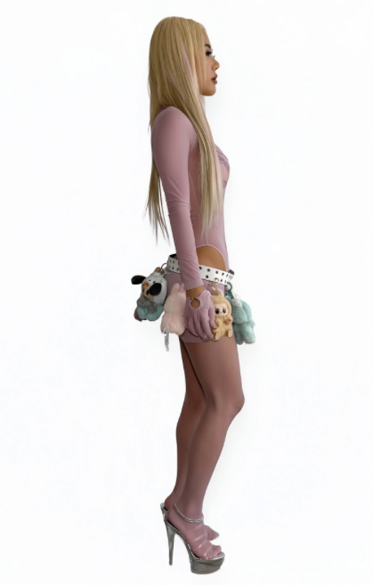 ALLIGATOR PINK LONG SLEEVE BODYSUIT