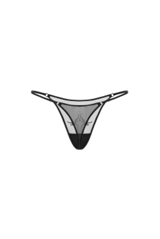 TRIBAL BLACK THONG