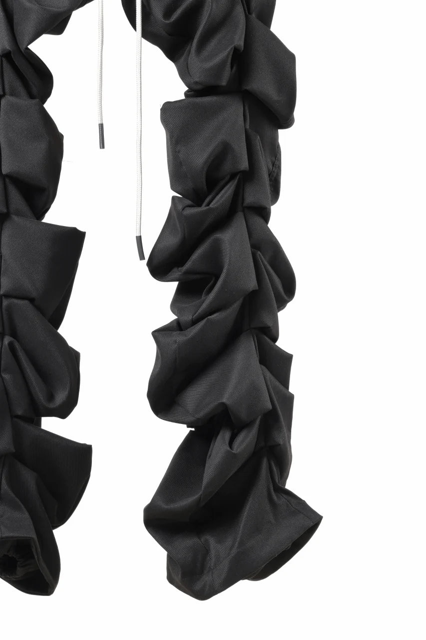 MONSTER TUCK FLARE BAGGY PANTS / LUX PES TWILL (BLACK)