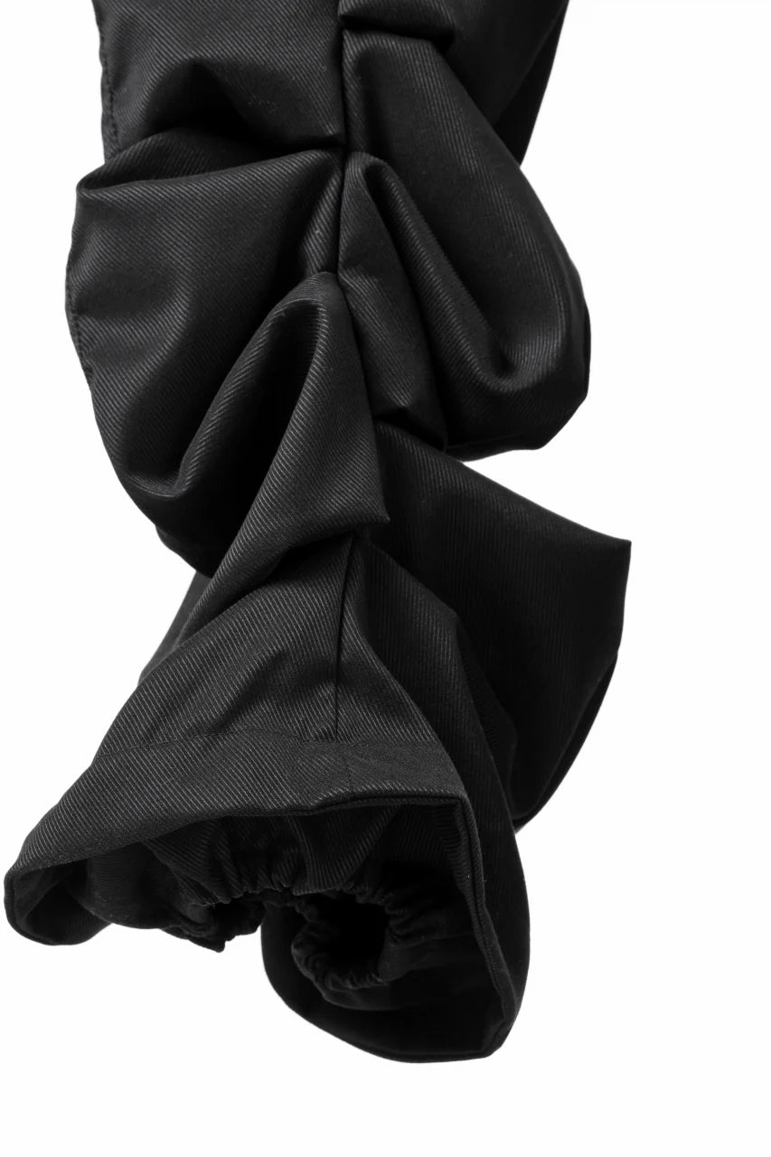 MONSTER TUCK FLARE BAGGY PANTS / LUX PES TWILL (BLACK)