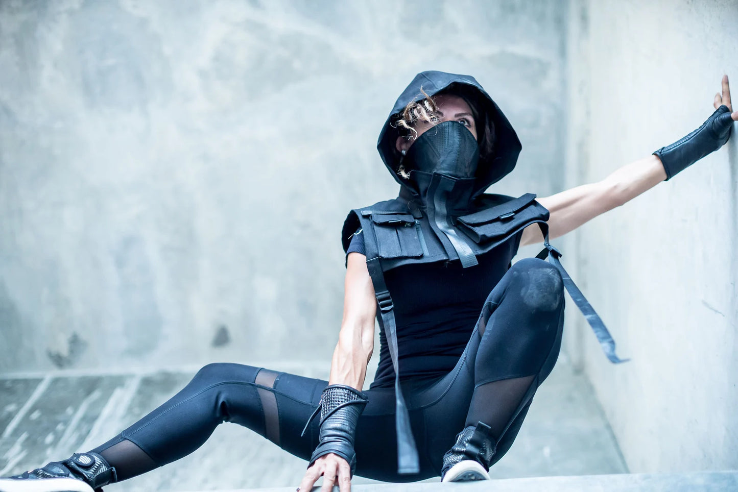 HIGHER GROUND Hooded Cropped Unisex Vest