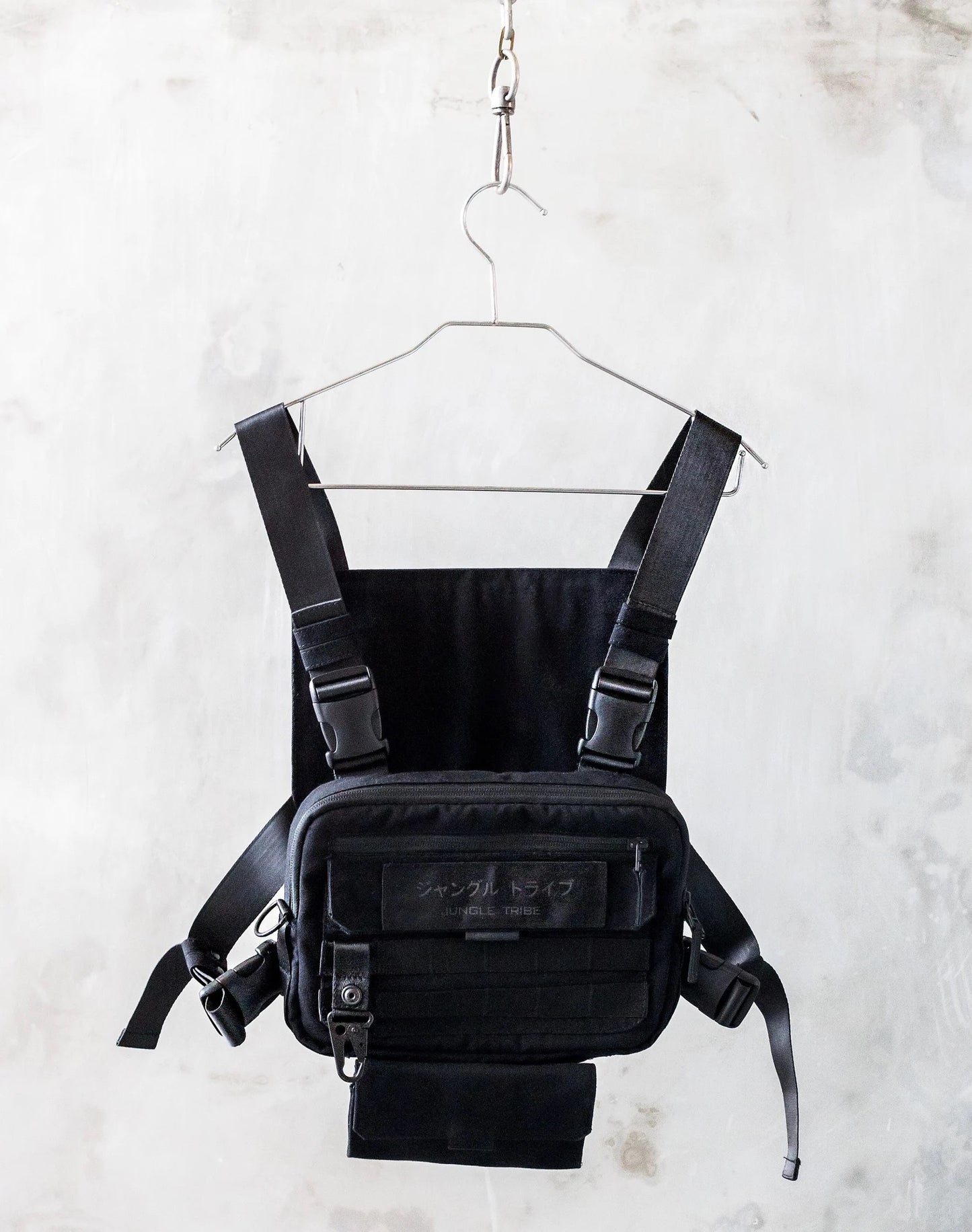 Defender Black Canvas TechWear Chest Pack