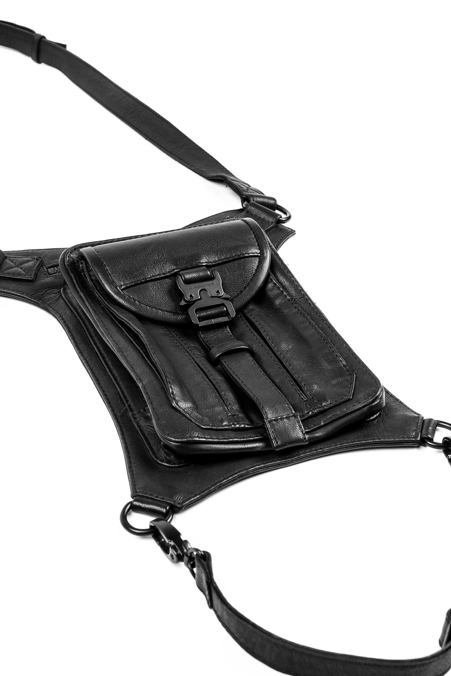 Tactical Edge Black Leather Holster and Hip Bag