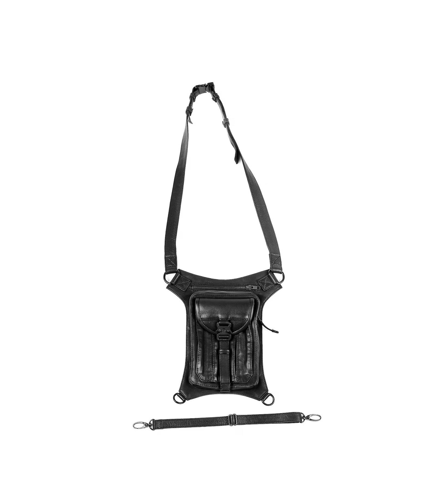 Tactical Edge Black Leather Holster and Hip Bag