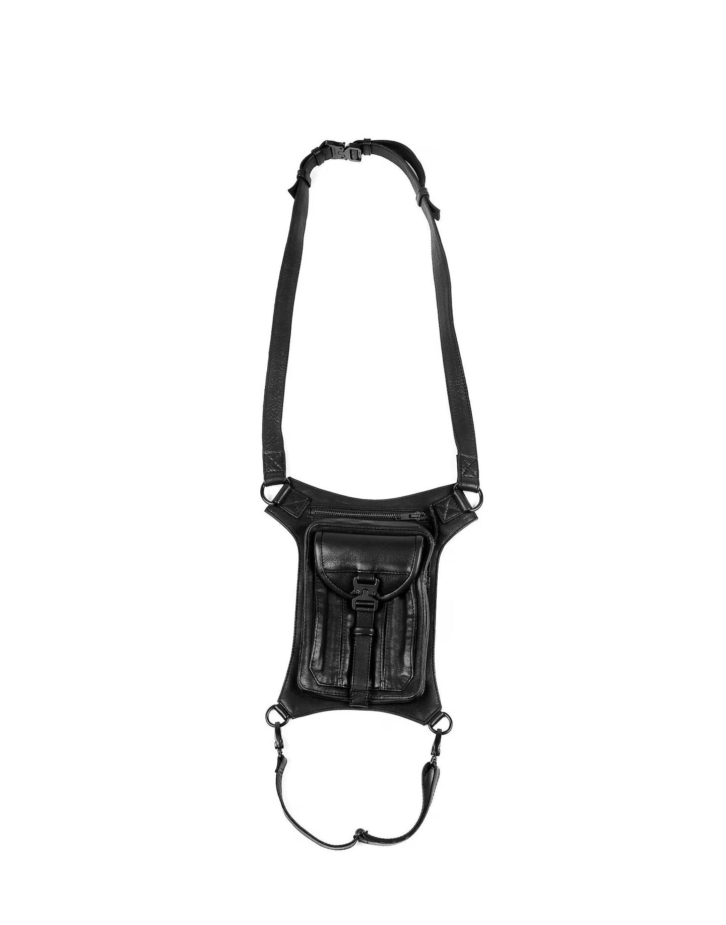 Tactical Edge Black Leather Holster and Hip Bag