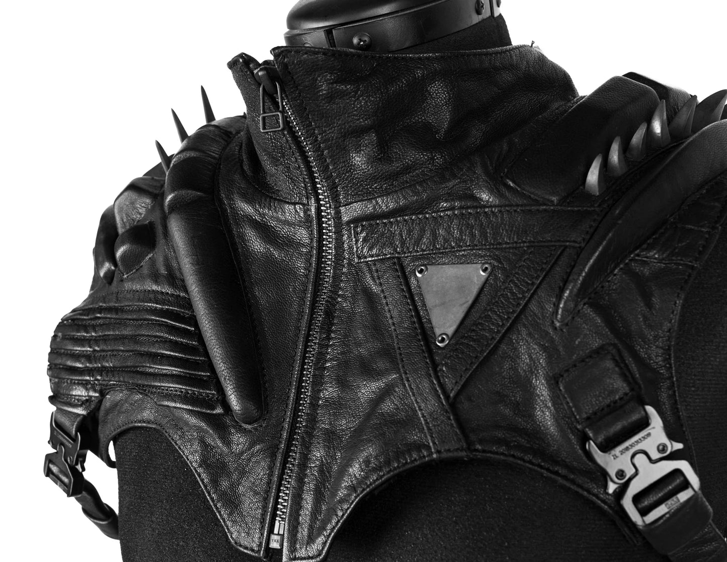 Solo Enforcer Black Leather Chest Plate w/ Metal Spikes