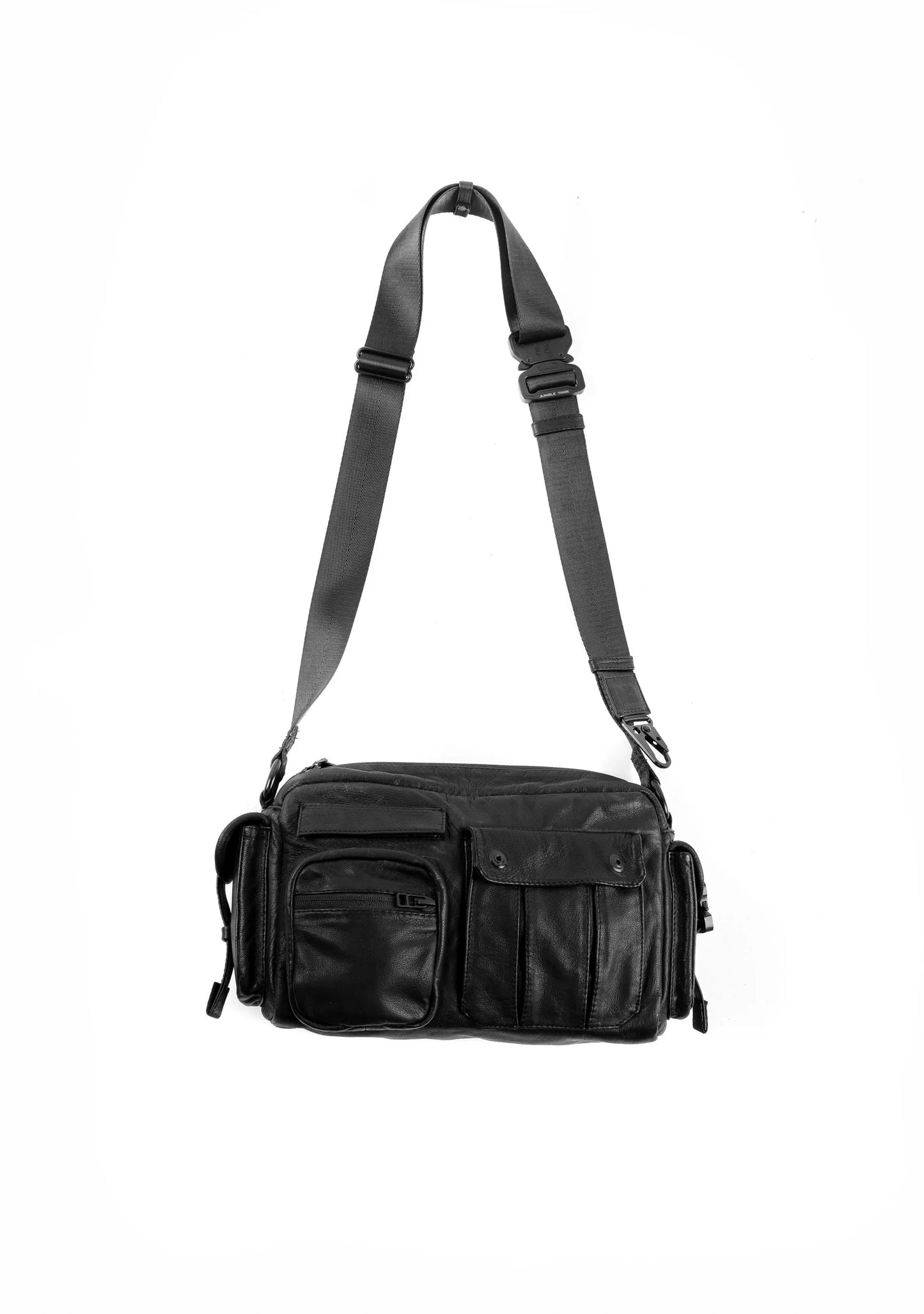 Tech 4 Black Leather Multifunctional Bag
