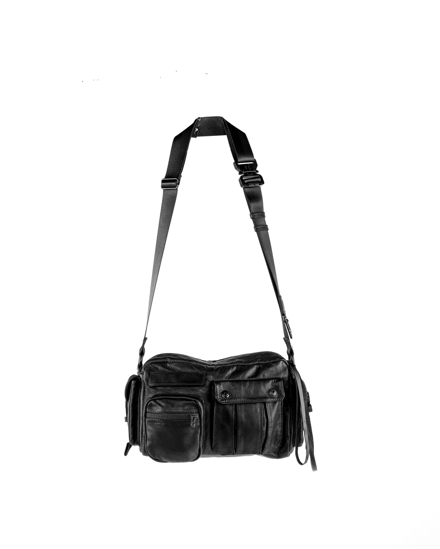 Tech 4 Black Leather Multifunctional Bag