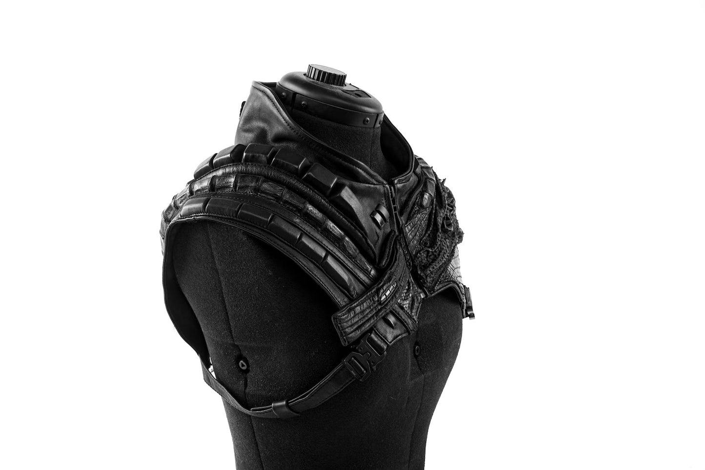Nightmare Deception Black Leather Shoulder Piece