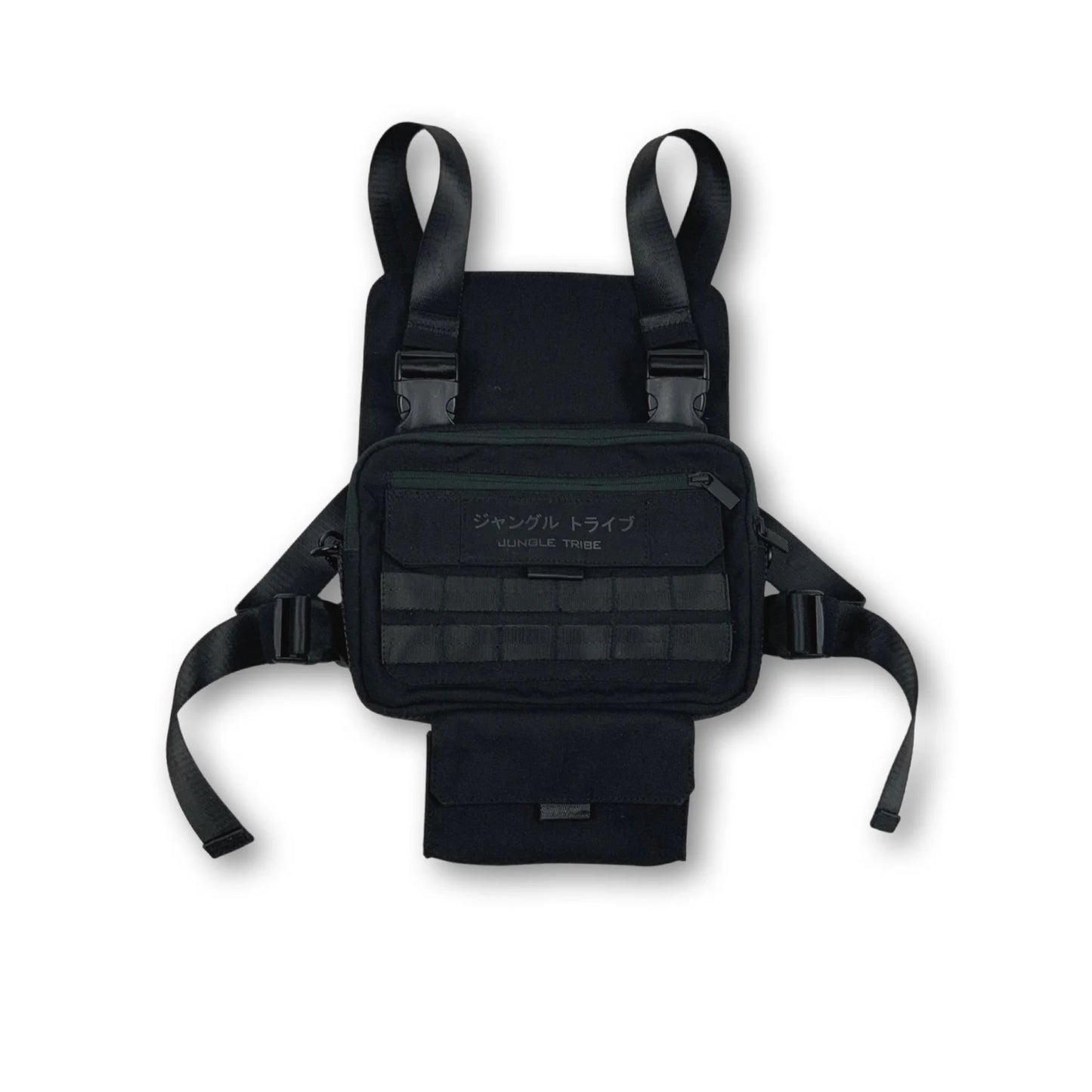 Defender Black Canvas TechWear Chest Pack