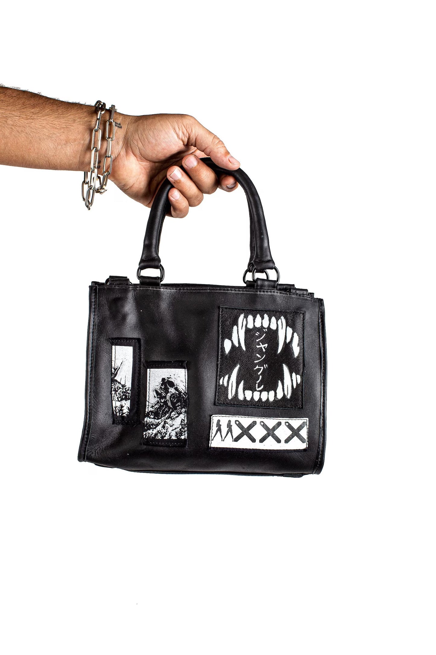 Art City 3 Black Leather Top Handle Purse