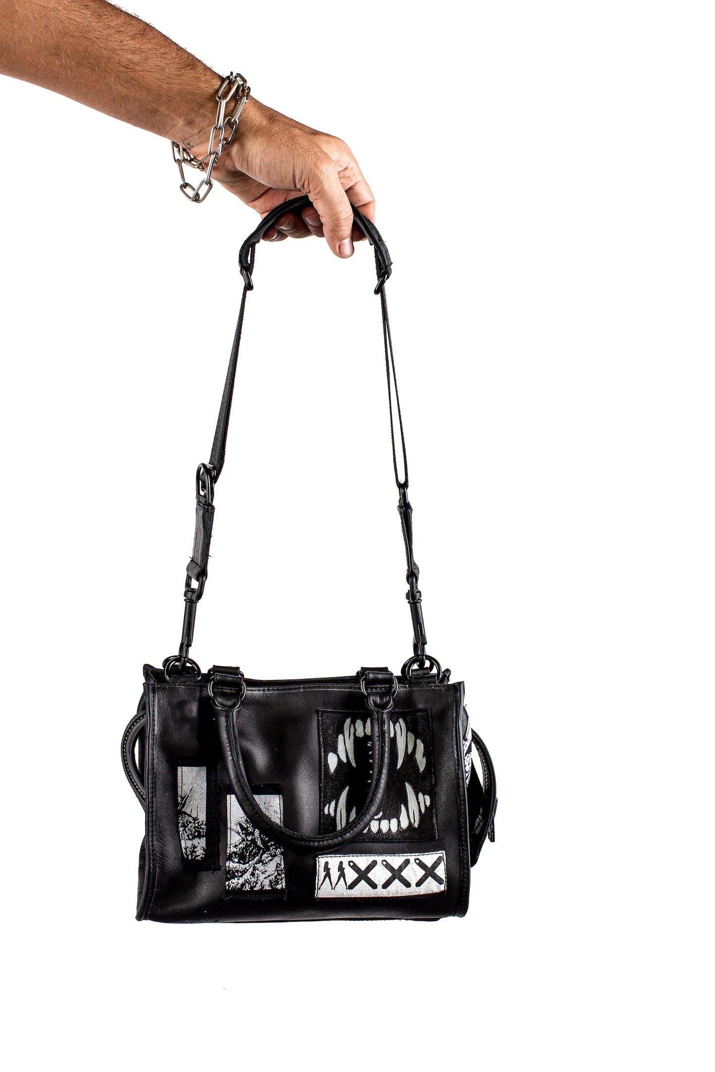 Art City 3 Black Leather Top Handle Purse