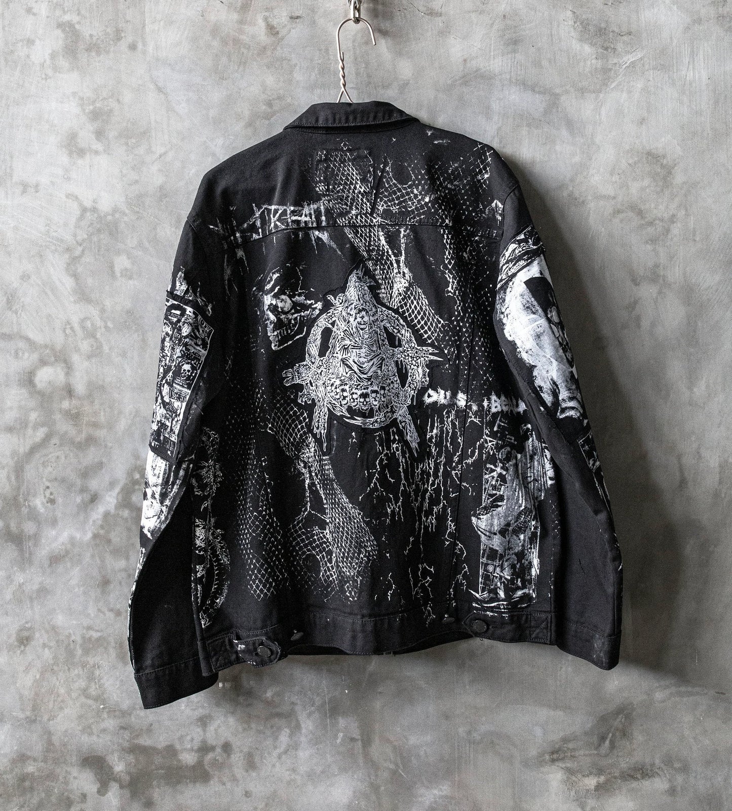 Art City 21: Black Denim Mens Jean Jacket Art City 21: Black Denim Mens Jean Jacket