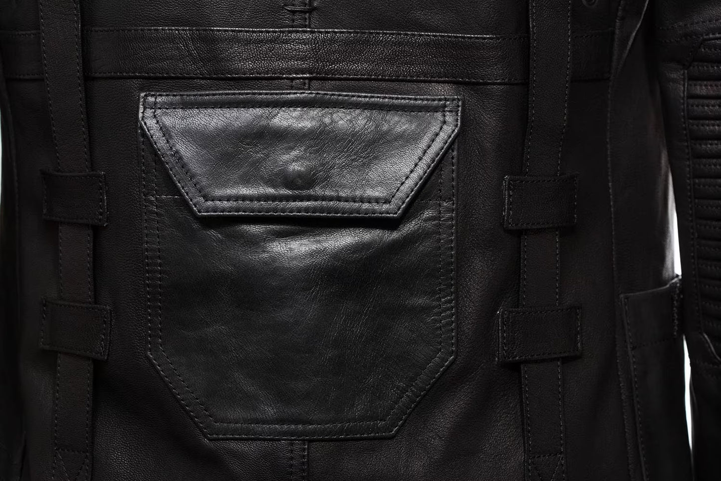 Black Leather Battalion Blazer