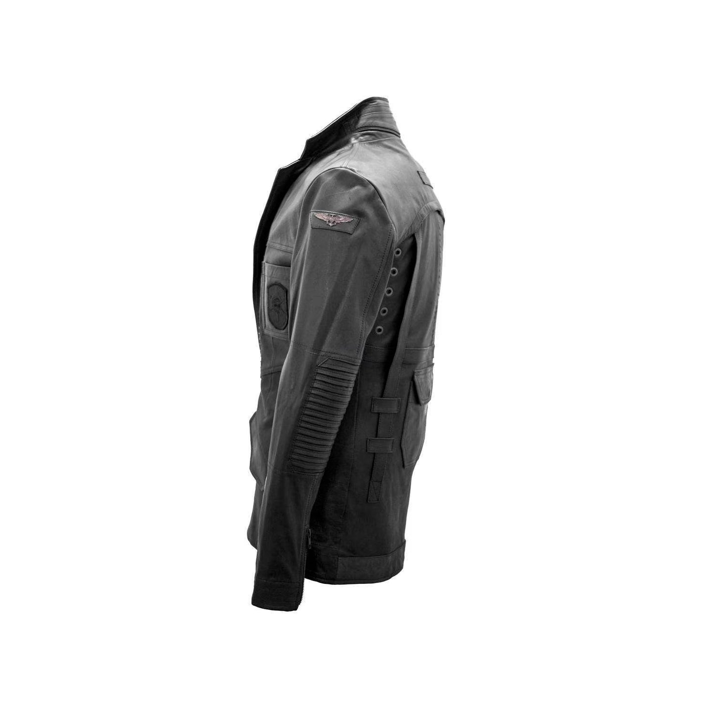 Black Leather Battalion Blazer