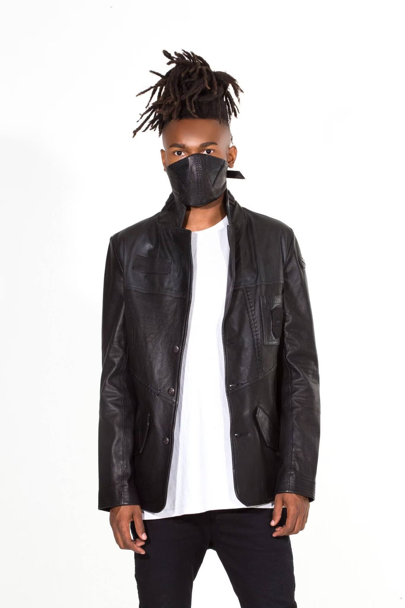 Black Leather Battalion Blazer