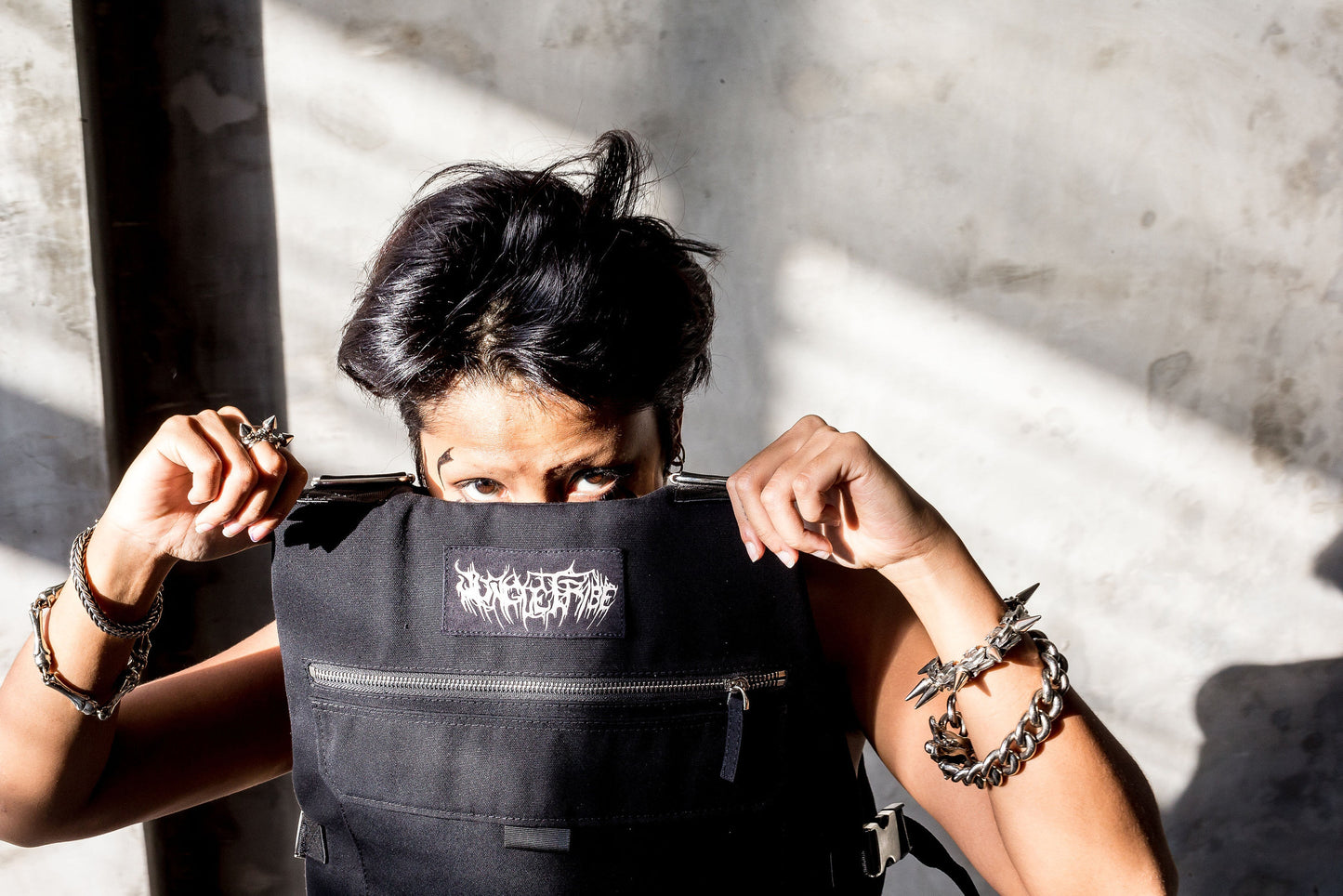 The JT Flank Vest in Black Cotton Canvas