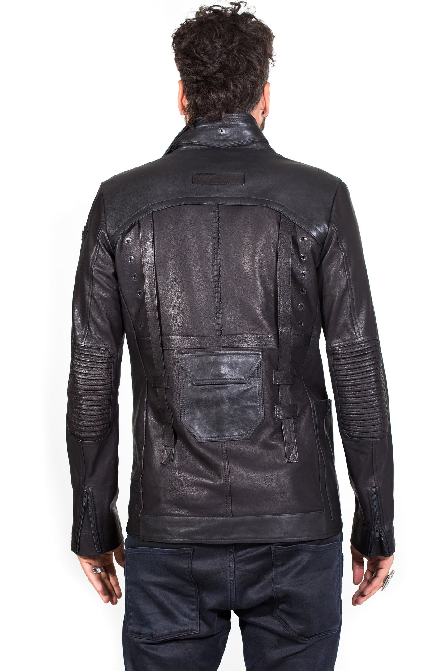 Black Leather Battalion Blazer