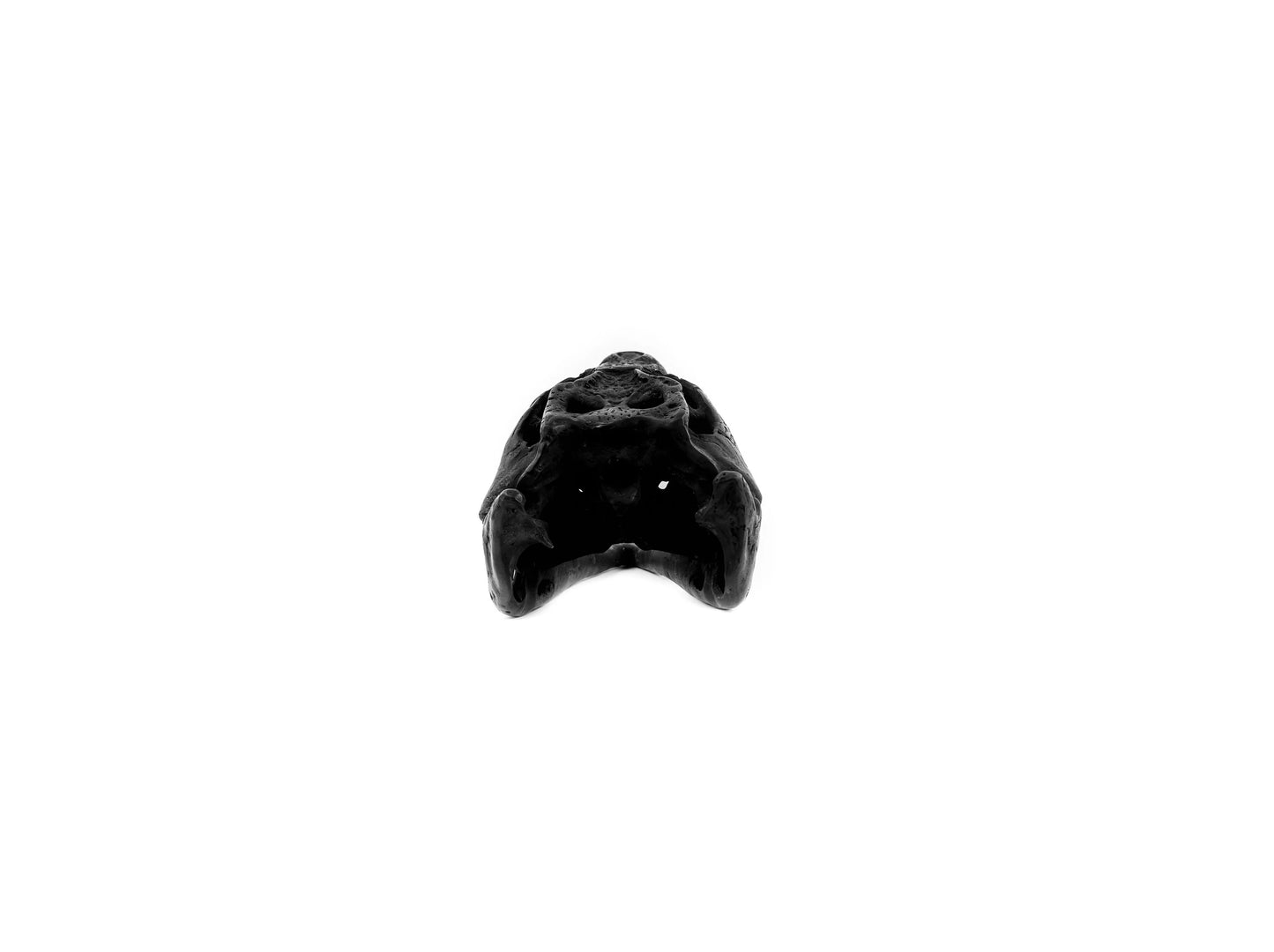 Bronze Metal Crocodile Skull Crystal Teeth